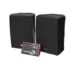 Фото:NordFolk MS15 MKII Мобильный звуковой комплект, 1200 Вт, 2 х АС + активный микшер, MP3, Bluetooth