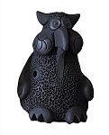 Фото:Керамика Щипановых SB05 Свистулька большая Сова, черная