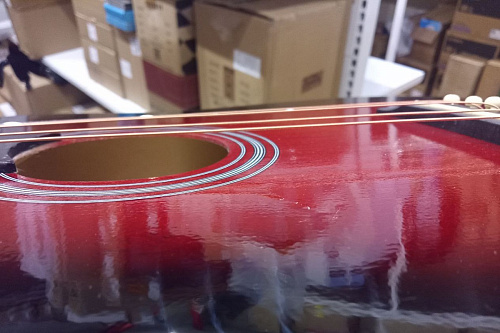 Fante FT-D38-RDS Акустическая гитара, с вырезом, красный санберст (уценка)***