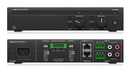 Lab.Gruppen CA1202 Двухканальный усилитель мощности, 2 x 120 Вт, 2х порта Ethernet
