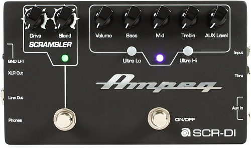AMPEG SCR-DI BASS DI w/SCRAMBLER OVERDRIVE Напольный басовый предусилитель