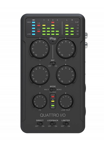 IK Multimedia iRig-PROPQuattro I/O Аудио и MIDI-интерфейс для мобильных устройств