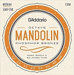 Фото:D'Addario EJ80 Комплект струн для мандолины октавной, фосфорная бронза, 12-46