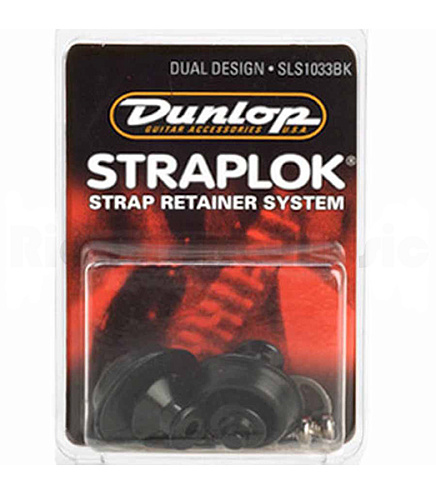 Dunlop SLS1033BK Straplok Dual Крепление ремня, черное, 2 шт