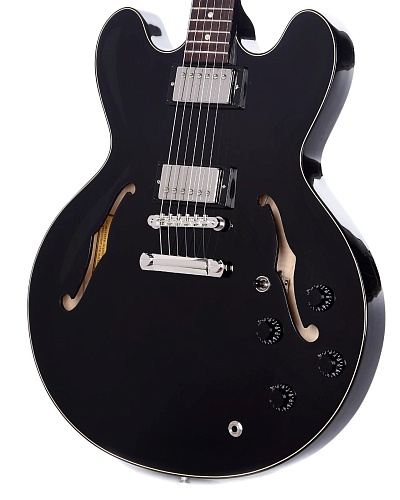 GIBSON 2019 ES-335 STUDIO EBONY Полуакустическая электрогитара, в комплекте кейс