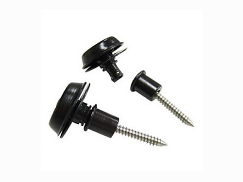 Dunlop SLS1403BK Straplok Flush Крепление ремня, черное, 2 шт