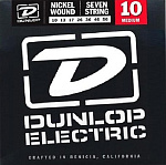 Фото:Dunlop DEN1056 Комплект струн для 7-струнной электрогитары, никелированные, Medium, 10-56
