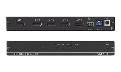 Kramer Electronics VM-4H2 Усилитель-распределитель 1:4 HDMI UHD; поддержка 4K, HDMI 2.0