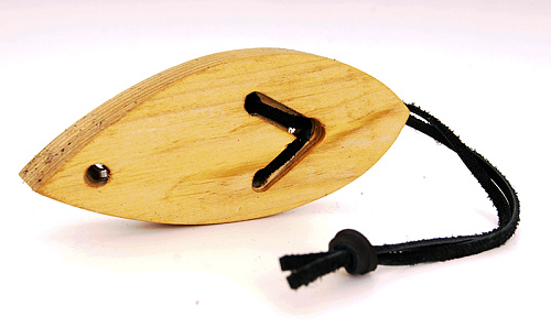 Мозеръ FV-2 Деревянный футляр для варгана длиной 70-85см , лодочка, кожаный ремешок