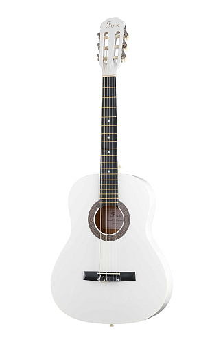 Foix FCG-2036CAP-WH-3/4 Классическая гитара 3/4 с чехлом, ремнем, тюнером, белая