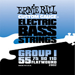 Фото:Ernie Ball P02802 FlatWound Group I Комплект струн для бас-гитары, 55-110, сталь