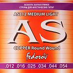 Фото:Fedosov AS212 Copper Round Wound Комплект струн для акустической гитары, медь, 12-54
