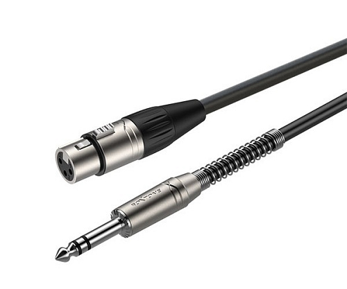 Roxtone SMXJ220/3 Кабель микрофонный, MC002 (D: 6 мм), XLR (3PF) -  6.3 mm JACK (S), длина 3 м