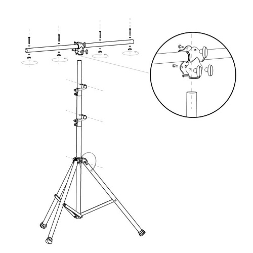 ECO LS080 Black Стойка для подвеса световых приборов