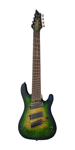 Cort KX508MS-II-MBB KX Series Электрогитара мультимензурная 8-струнная, зеленая