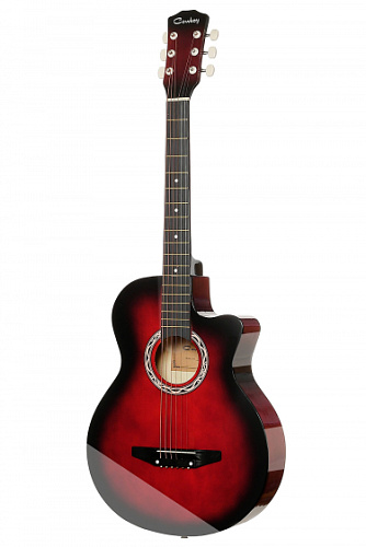 Cowboy 3810C RDS Гитара акустическая, с вырезом, цвет красный берст