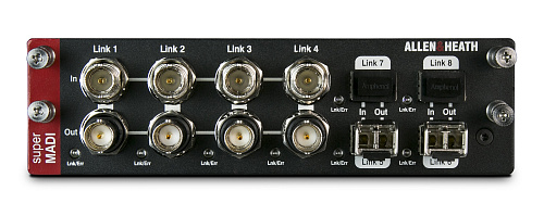 Allen&Heath DLIVE-M-DL-SMADI Аудио интерфейс SuperMADI, 96kHz, 128 I/O, 8x BNC, 4 слота SFP