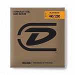 Фото:Dunlop DBFS40120 Flatwound Long Scale Комплект струн для 5-струнной бас-гитары, сталь, 40-120