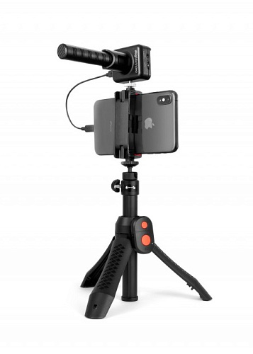 IK Multimedia iRig-Mic-Video-Bundle Микрофон "пушка" и штатив для мобильных устройств