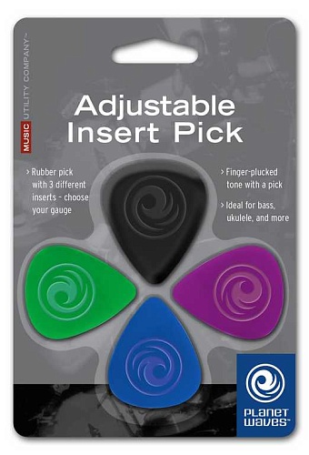 Planet Waves PW-IP Adjustable Insert Pick Медиатор резиновый с 3 вкладками различной толщины