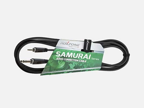 Roxtone RACC280/1,5 Аудиокабель, 4 mm (2x0.14 mm2), 3,5 mm stereo Jack -6,3 mm stereo Jack, 1,5 м