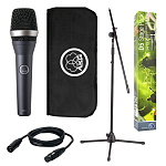 Фото:AKG D5 StagePack Комплект: динамический вокальный микрофон, кабель, микрофонная стойка