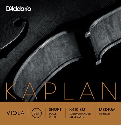 D'Addario K410-SM Kaplan Forza Комплект струн для альта, среднее натяжение, Short Scale
