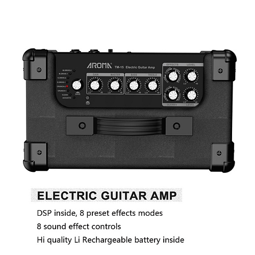 Aroma TM-15 Комбоусилитель для электрогитары портативный, bluetooth