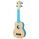Фото:Martin Romas MRP-FLOWER BL Укулеле сопрано 21", розетка ЦВЕТОК, цвет синий