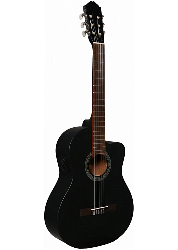 Almires CEC-15 BKS Классическая электроакустическая гитара с вырезом, ель/кр.дерево, цвет черный