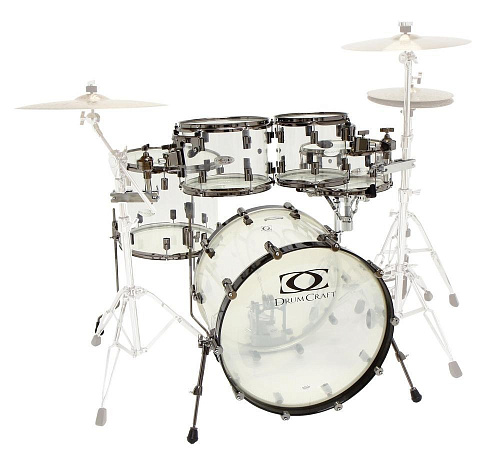 DRUMCRAFT Series 8 Acrylic Clear Black nickel HW барабанная установка (без стоек)