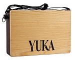 Фото:Yuka LT-CAJ2-WT Тревел-кахон, съемный подструнник, басспорт, тапа белый тик, корпус орех, ремень