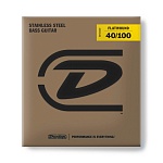 Фото:Dunlop DBFS40100 Flatwound Long Scale Комплект струн для бас-гитары, сталь, 40-100