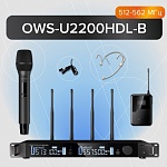 Фото:Октава OWS-U2200HD01L02-B Двухканальная радиосистема, ручной, головной, петличный микрофон