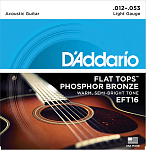 Фото:D'Addario EFT16 FLAT TOPS Струны для акустической гитары, 12-53
