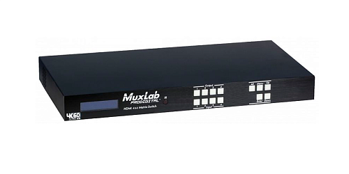 MuxLab 500444-EU Матричный коммутатор 4x4 HDMI, разрешение 4K/60