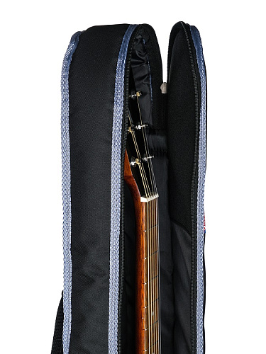 Lutner MLDG-41 Чехол утепленный для акустической гитары дредноут 4/4, черный/синий