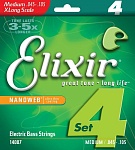 Фото:Elixir 14087 NANOWEB Комплект струн для бас-гитары, 045-105