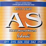 Фото:Fedosov AS111 Brass Round Wound Комплект струн для акустической гитары, латунь, 11-52