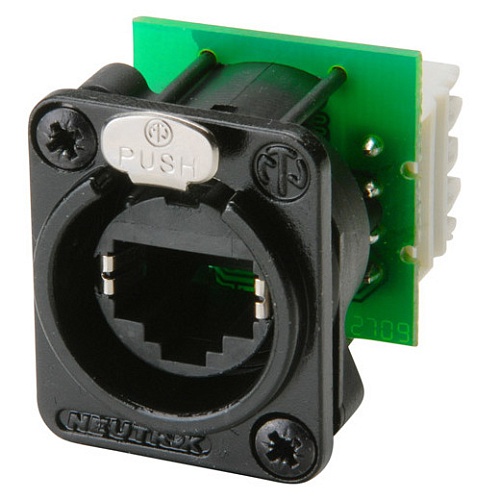 Neutrik NE8FDV-Y110-B Панельный разъем RJ45 для печатного монтажа