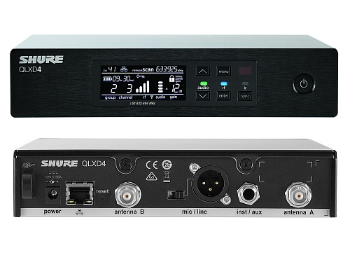 SHURE QLXD24E/K8B G51 Вокальная радиосистема с ручным передатчиком KSM8, частоты 470-534 MHz