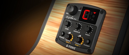 Cherub GT-6 Гитарный эквалайзер цифровой 3-х полосный с тюнером и эффектами